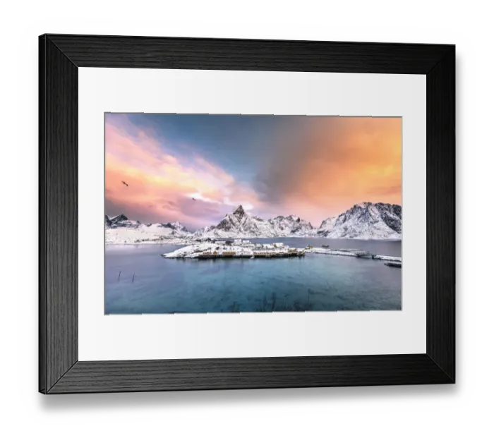 Framed Print : Reine Village, Lofoten Islands, Norway Framed Print : Reine Village, Lofoten Islands, Norway