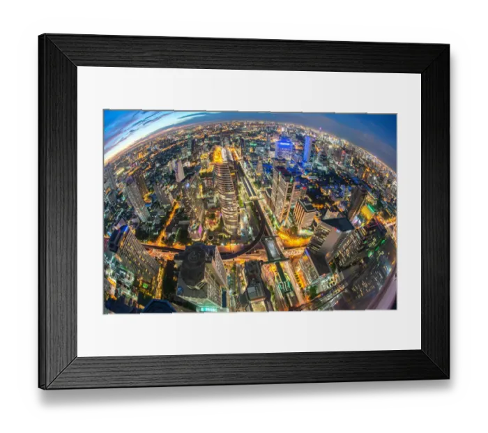 Framed Print : Bangkok fisheye view Framed Print : Bangkok fisheye view