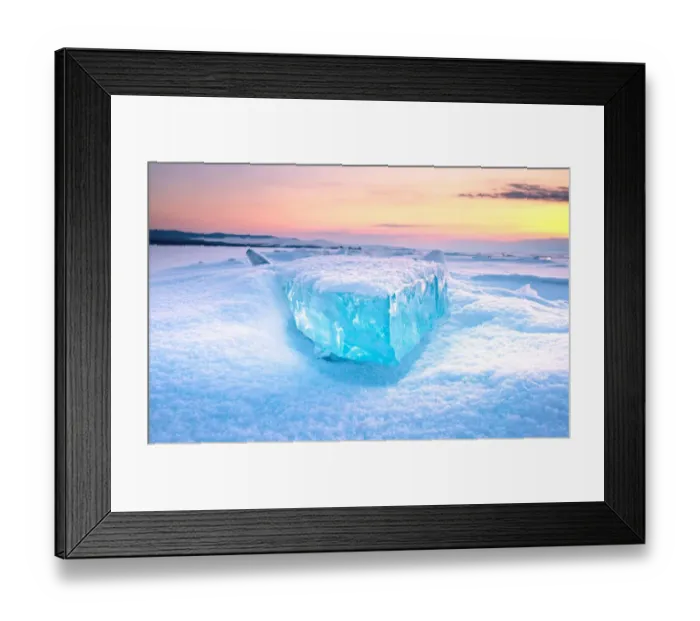 Framed Print : Sunset in Baikal lake