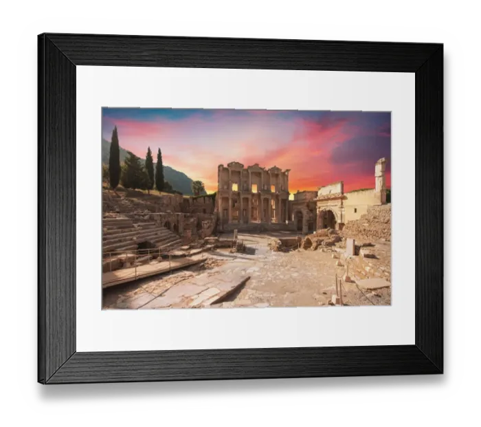 Framed Print : Celsus Library in Ephesus, Turkey