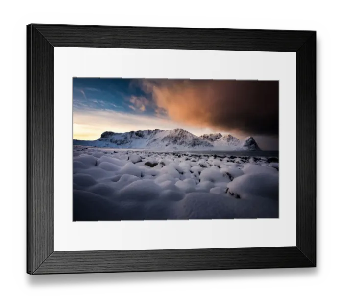 Framed Print : Unstad Beach, Lofoten island