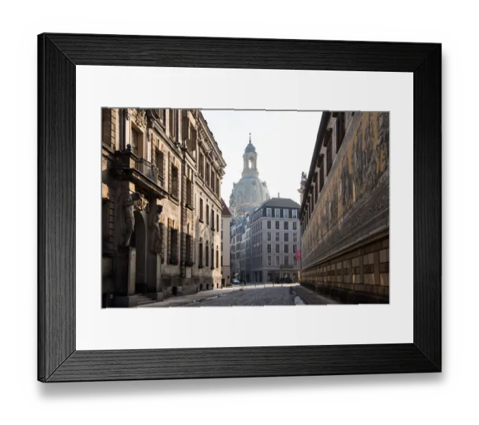 Framed Print : Dresden, Germany, with historic buildings and the Fuerstenzug (Procession of Princes), a giant mural Framed Print : Dresden, Germany, with historic buildings and the Fuerstenzug (Procession of Princes), a giant mural