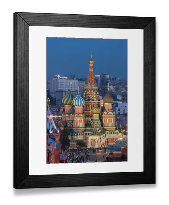 Framed Print : Moscow, Russia, Red square, view of St. Basils Cathedral Framed Print : Moscow, Russia, Red square, view of St. Basils Cathedral