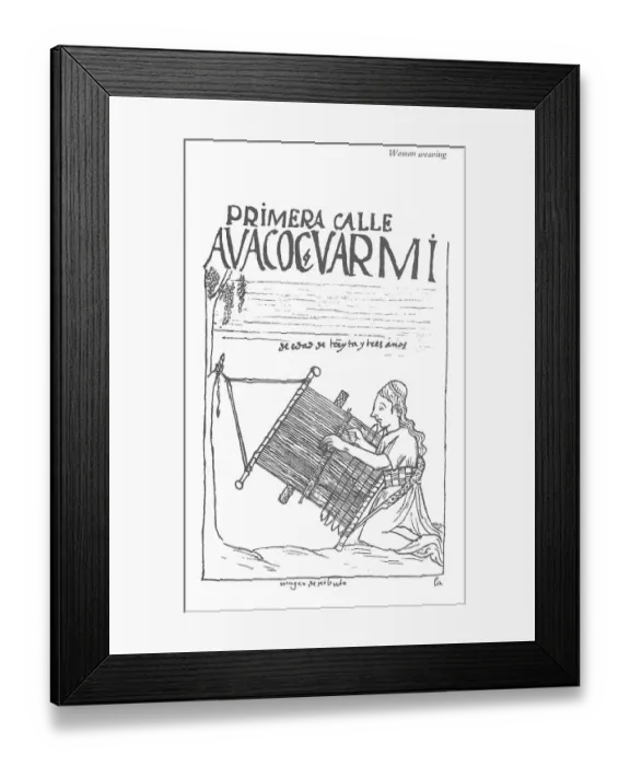 Framed Print : A Woman Weaving Framed Print : A Woman Weaving