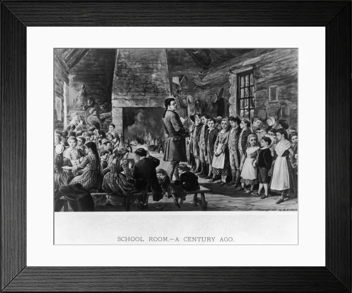 Framed Print : 18th Century School Room Framed Print : 18th Century School Room