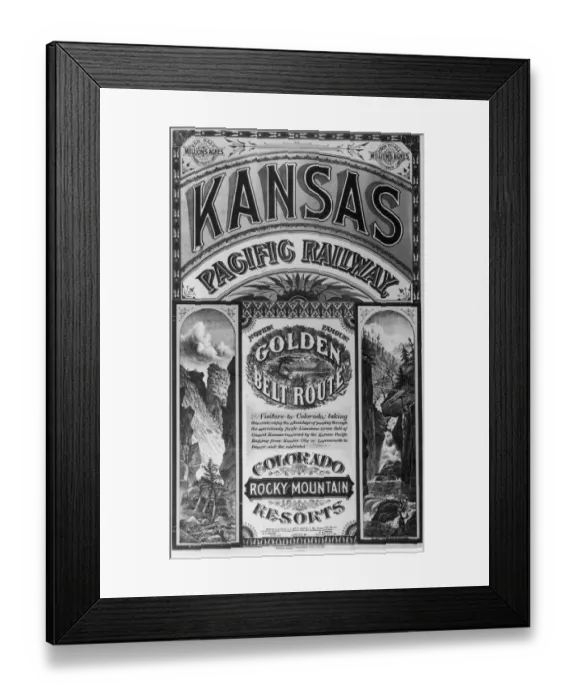 Framed Print : Kansas Pacific Railway Framed Print : Kansas Pacific Railway