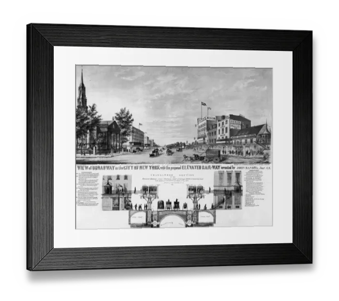 Framed Print : Elevated Railway NYC Framed Print : Elevated Railway NYC