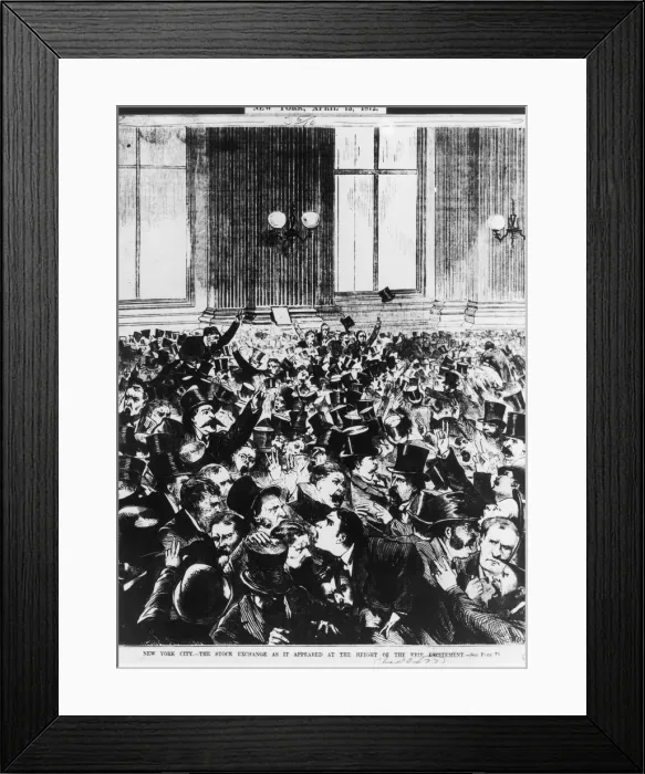 Framed Print : Erie Excitement - Painting of the NYSE Framed Print : Erie Excitement - Painting of the NYSE