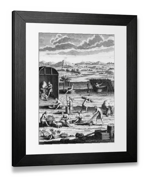 Framed Print : Native American Village Framed Print : Native American Village