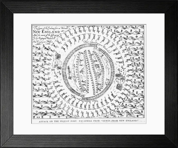 Framed Print : Pequot Fort Framed Print : Pequot Fort