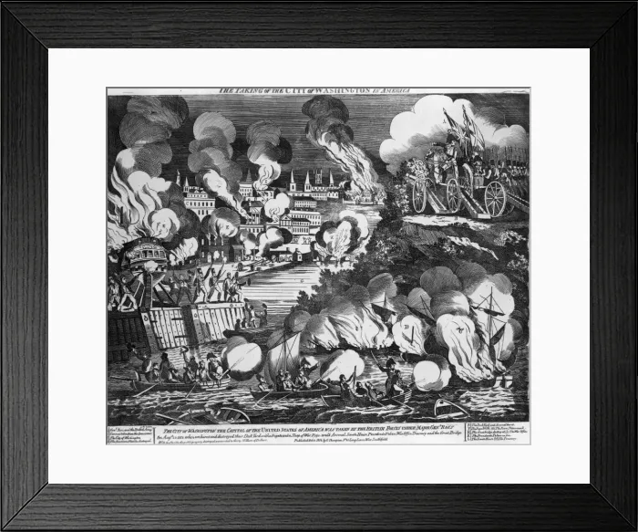 Framed Print : Burning of Washington Framed Print : Burning of Washington