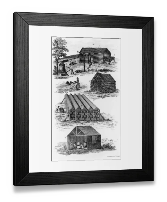 Framed Print : Tobacco. An Engraving of Workers Curing and Drying Tobacco circa 1760 Framed Print : Tobacco. An Engraving of Workers Curing and Drying Tobacco circa 1760