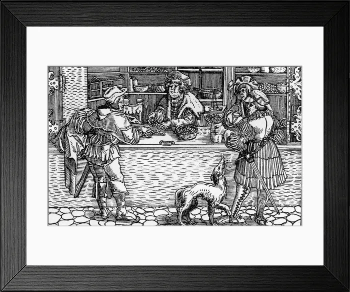 Framed Print : Banking. An Engraving of Banking during the 1500 s. (Photo by Fotosearch / Getty Images) Framed Print : Banking. An Engraving of Banking during the 1500 s. (Photo by Fotosearch / Getty Images)