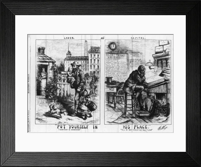 Framed Print : Political Cartoon