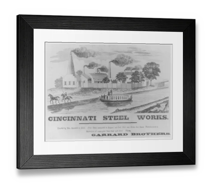 Framed Print : Cincinnati Steel Works Framed Print : Cincinnati Steel Works