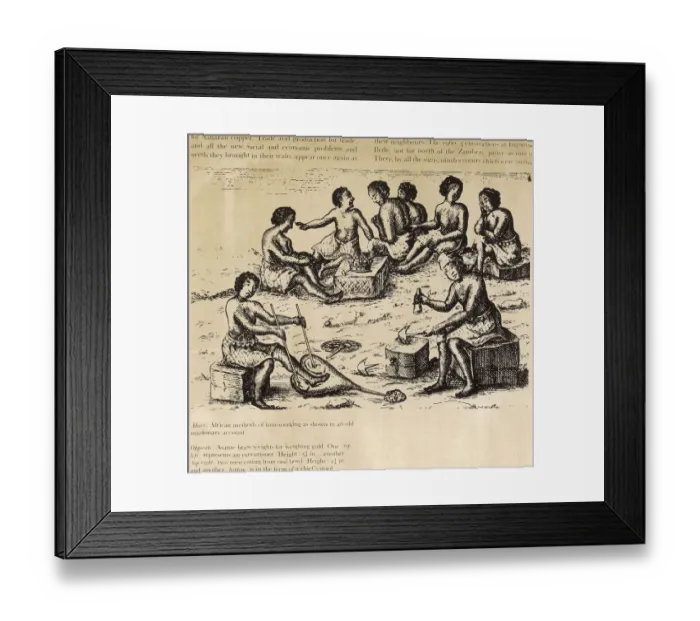 Framed Print : Africans Making Iron Framed Print : Africans Making Iron