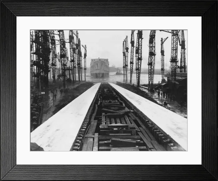 Framed Print : Queen Mary Launch Framed Print : Queen Mary Launch