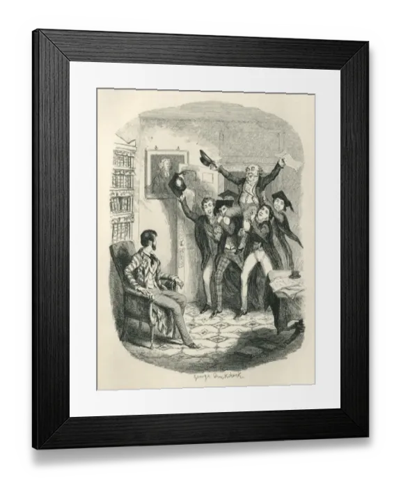 Framed Print : Victorian teachers chairing a colleague