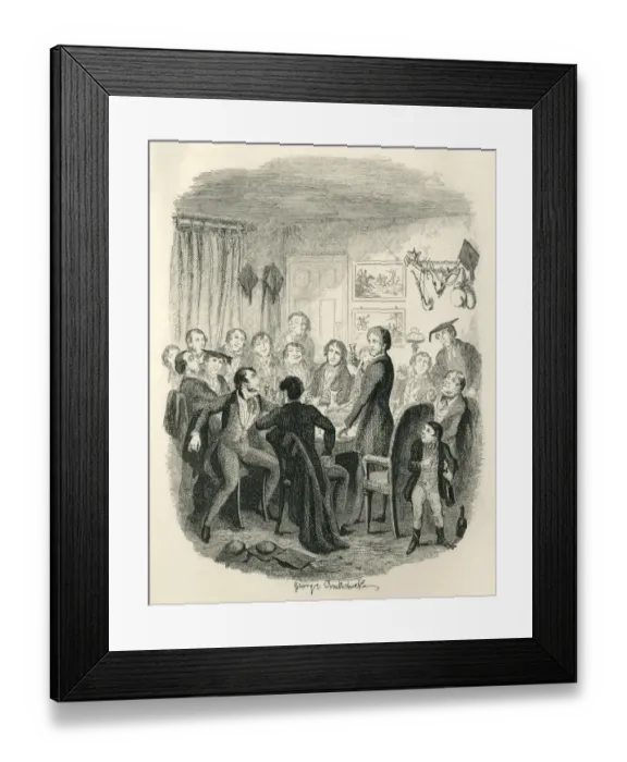 Framed Print : Victorian public school teachers convivial evening
