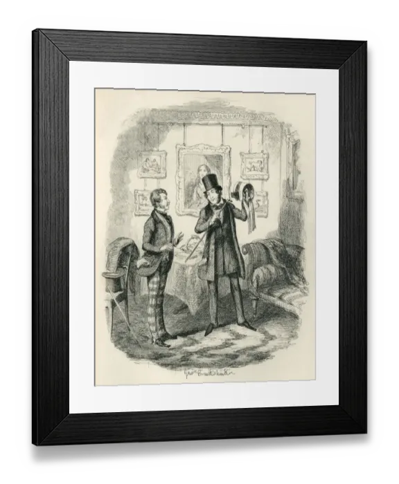 Framed Print : Victorian man holding a ladys bonnet Framed Print : Victorian man holding a ladys bonnet