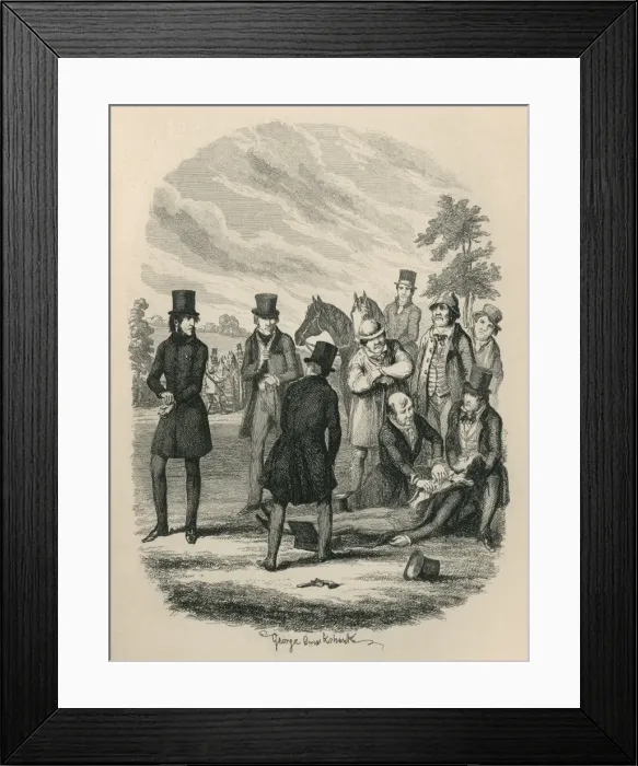 Framed Print : Aftermath of a Victorian duel Framed Print : Aftermath of a Victorian duel