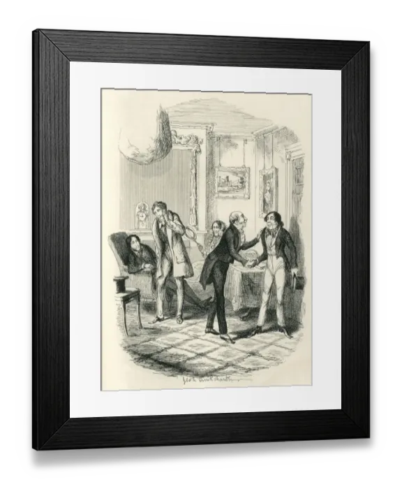 Framed Print : Introductions and gossip in a Victorian house Framed Print : Introductions and gossip in a Victorian house