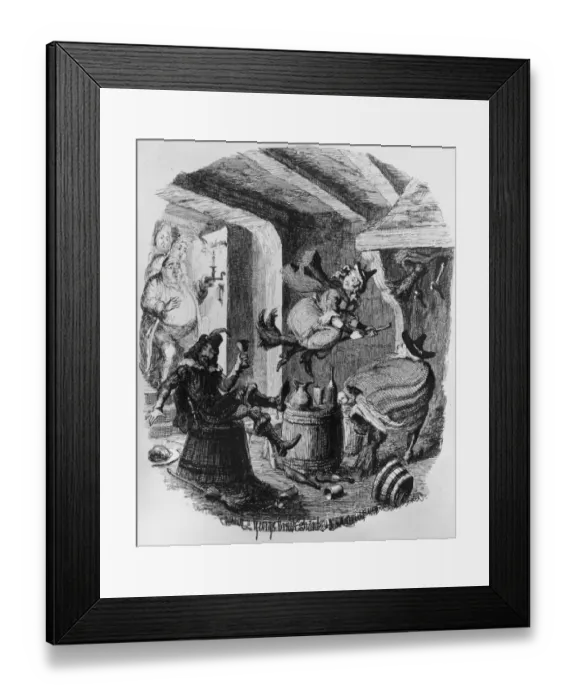 Framed Print : Bewitched. circa 1850: Grandpapas story of the witches frolic Framed Print : Bewitched. circa 1850: Grandpapas story of the witches frolic