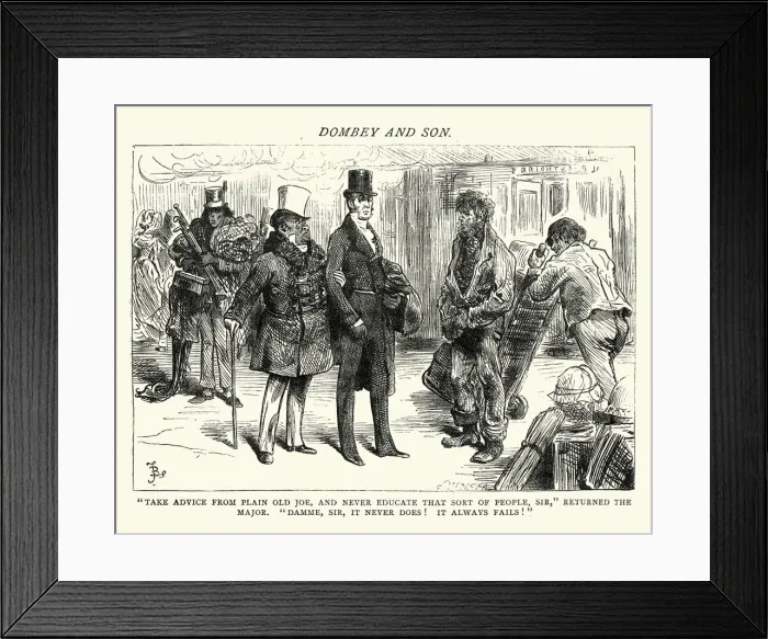 Framed Print : Dickenss Dombey and Son - advice from plain old Joe Framed Print : Dickenss Dombey and Son - advice from plain old Joe
