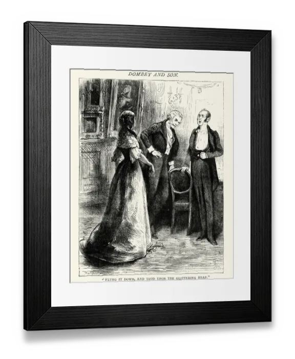 Framed Print : Charles Dickens - Dombey and Son the glittering heap Framed Print : Charles Dickens - Dombey and Son the glittering heap