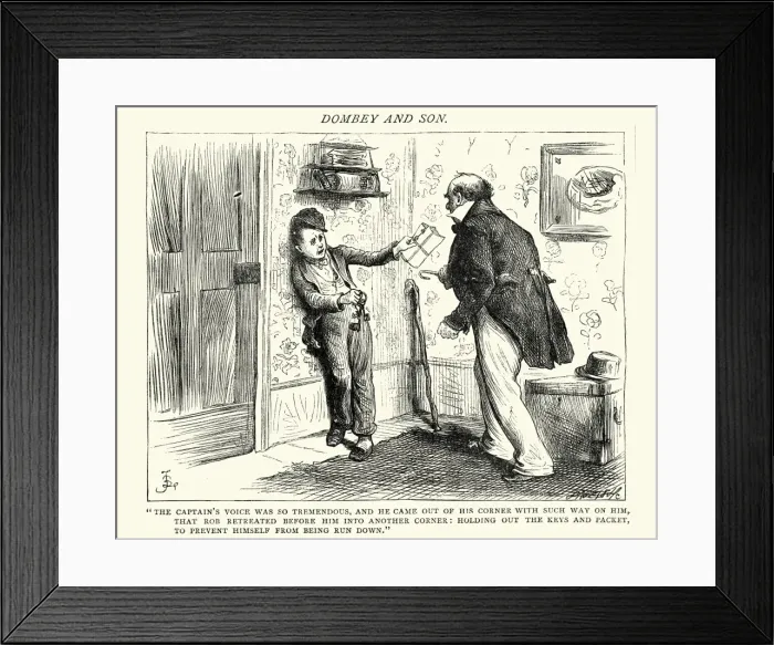 Framed Print : Dickenss Dombey and Son Captains voice was so tremendous Framed Print : Dickenss Dombey and Son Captains voice was so tremendous