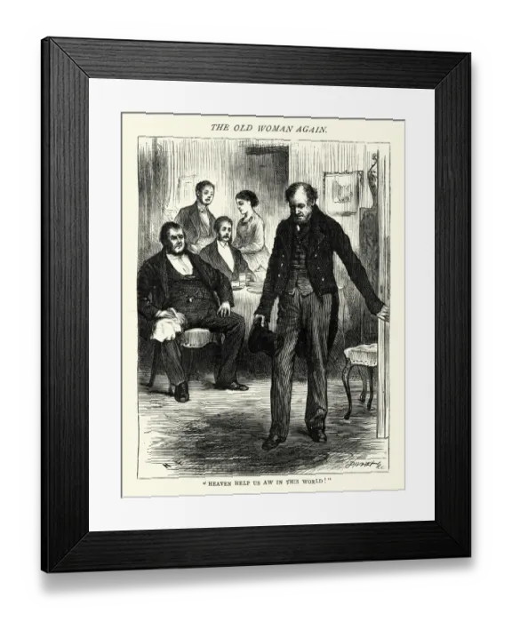 Framed Print : Dickenss Hard Times - The Old Woman Again Framed Print : Dickenss Hard Times - The Old Woman Again