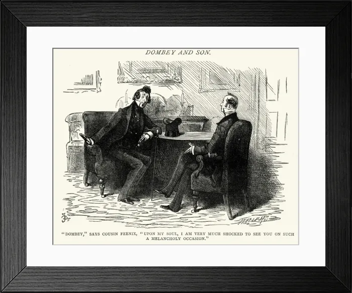 Framed Print : Charles Dickens - Dombey and Son a melancholy occasion Framed Print : Charles Dickens - Dombey and Son a melancholy occasion