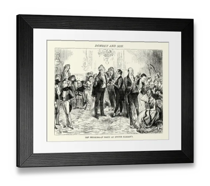 Framed Print : Dickenss Dombey and Son - Breaking up party