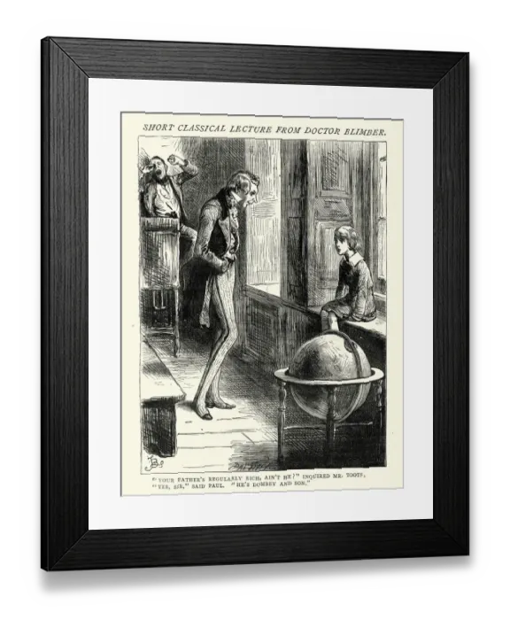 Framed Print : Dickenss Dombey and Son - Breaking up party Framed Print : Dickenss Dombey and Son - Breaking up party