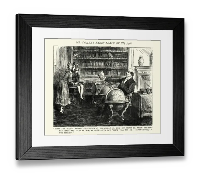 Framed Print : Dickenss Dombey and Son - smiled auspiciously at his author Framed Print : Dickenss Dombey and Son - smiled auspiciously at his author