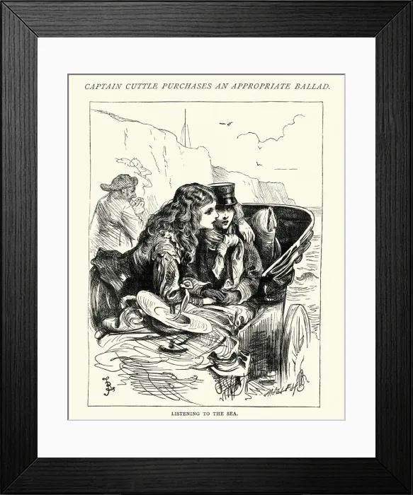 Framed Print : Dickenss Dombey and Son - Listening to the sea Framed Print : Dickenss Dombey and Son - Listening to the sea