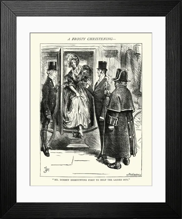 Framed Print : Dickenss Dombey and Son - to help the ladies out Framed Print : Dickenss Dombey and Son - to help the ladies out