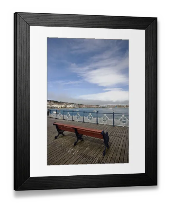 Framed Print : bench, boats, clouds, day, dock, dorset, empty, england, europe, nobody, ocean, outdoor Framed Print : bench, boats, clouds, day, dock, dorset, empty, england, europe, nobody, ocean, outdoor