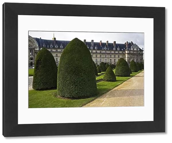 architecture, building, bushes, day, europe, france, landscaping, les invalides, nobody
