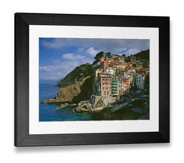 Framed Print : buildings, cinque terre, coast, coastal, community, europe, italy, ocean, outdoor