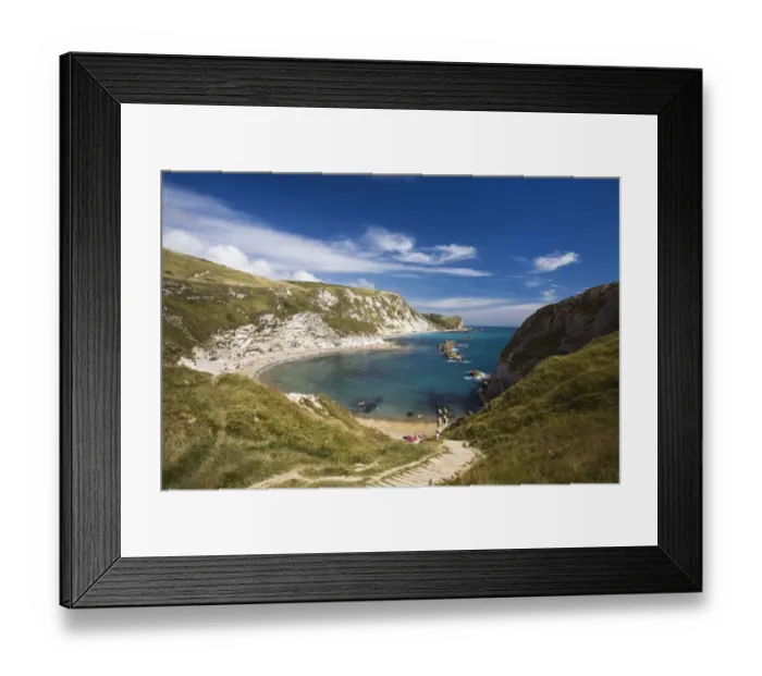 Framed Print : bay, beach, day, dorset, england, europe, grassy, harbor, hills, inlet, jurassic coast Framed Print : bay, beach, day, dorset, england, europe, grassy, harbor, hills, inlet, jurassic coast