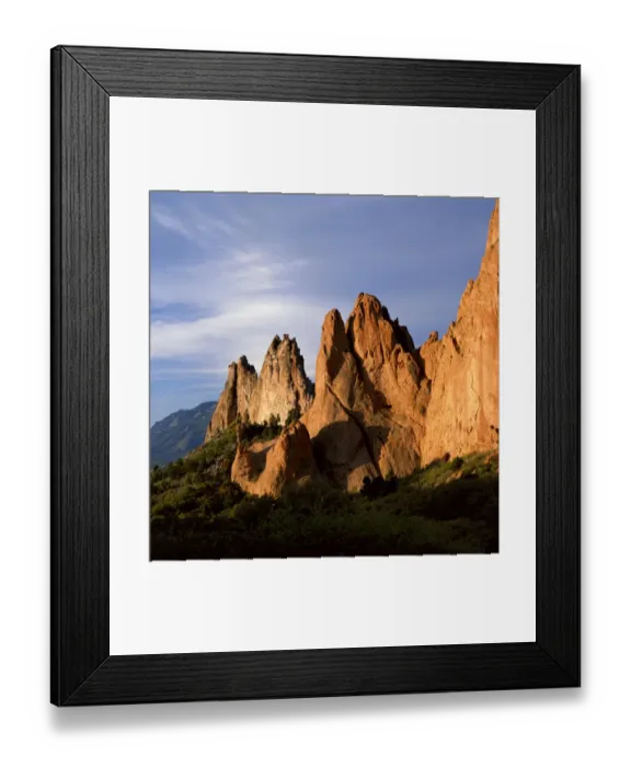 Framed Print : Blue, Cloud Cover, Colorado, Colorado Springs, Day, Garden of the Gods, Hill, Large