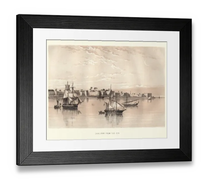 Framed Print : View of Zanzibar City, 19th Century Framed Print : View of Zanzibar City, 19th Century