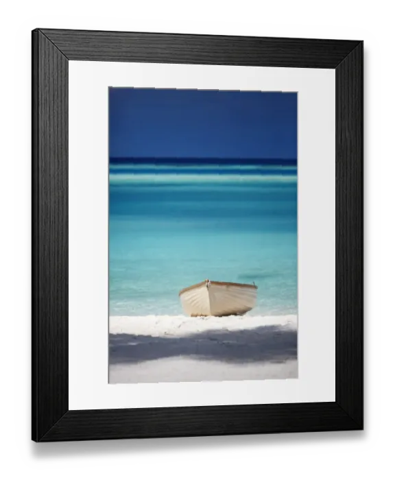 Framed Print : small boat on beach, maldives Framed Print : small boat on beach, maldives