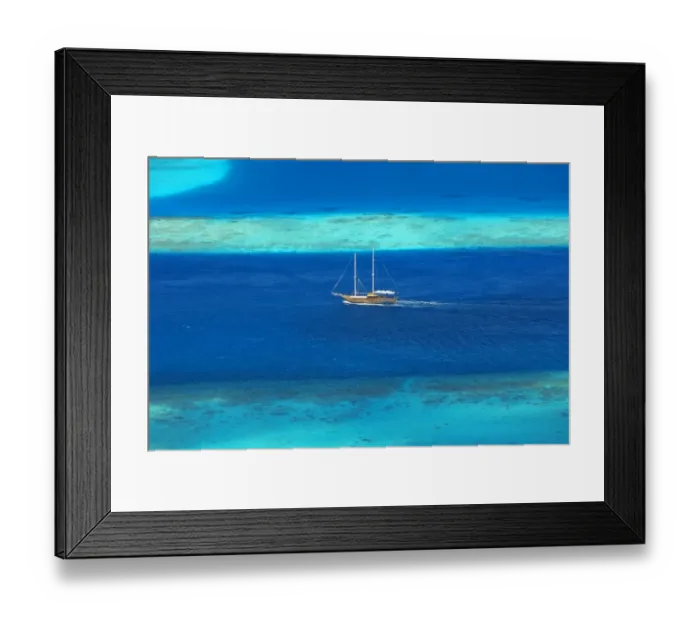 Framed Print : Cruising in blue, Maldives Framed Print : Cruising in blue, Maldives