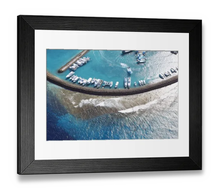 Framed Print : Male harbor aerial view, Maldives Framed Print : Male harbor aerial view, Maldives