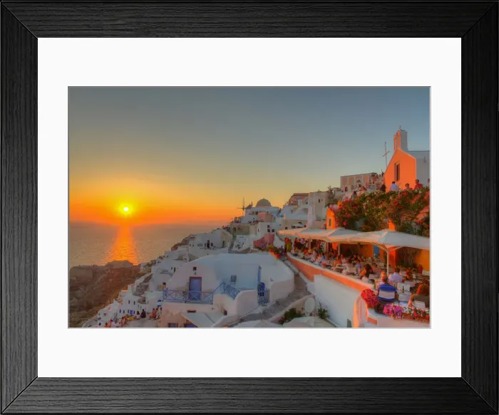 Framed Print : Sunset view from in Santorini Framed Print : Sunset view from in Santorini