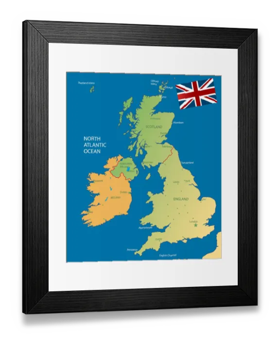 Framed Print : UK map Framed Print : UK map