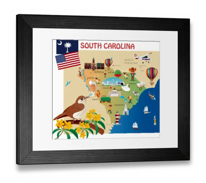 Framed Print : Cartoon Maps, 530008690 Framed Print : Cartoon Maps, 530008690