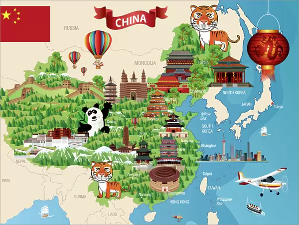 China Cartoon Map